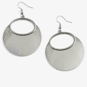 NWT paparazzi, silver earrings with fish hook backs
